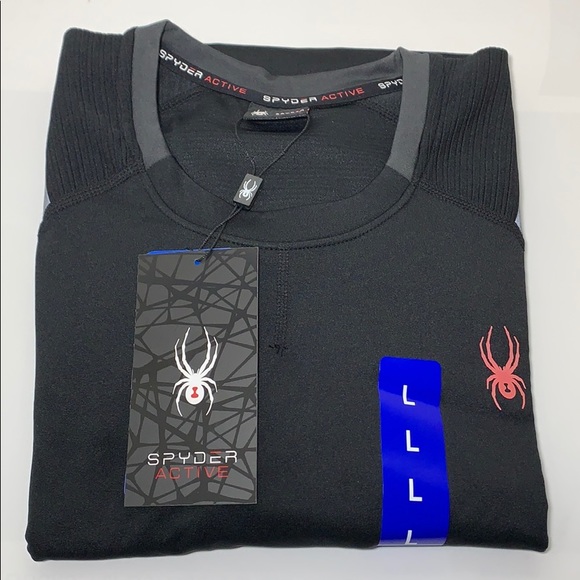 Spyder Shirts Spyder Active Mens Long Sleeve T Shirt Black Poshmark
